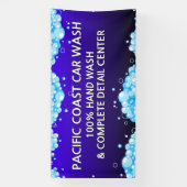 Bubble Blue Car Wash Business aanpassen Spandoek (Verticaal)