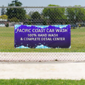 Bubble Blue Car Wash Business aanpassen Spandoek (Insitu)