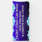 Bubble Blue Car Wash Business aanpassen Spandoek (Verticaal)