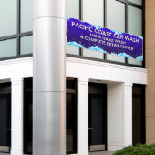 Bubble Blue Car Wash Business aanpassen Spandoek (Buitenkant Gebouw)