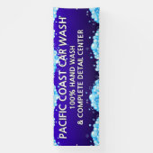 Bubble Blue Car Wash Business aanpassen Spandoek (Verticaal)