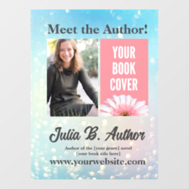 Bubble Blue Custom Auteur Boek Ondertekening Raamsticker