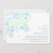 Bubble Blue | Uitnodiging voor Baby shower (Voorkant)