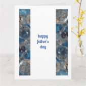Bubble Blue - Vaderdag 2-kaart Kaart (Gele Bloem)
