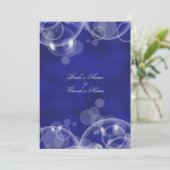 Bubble blue winter bruiloft verloving #2 kaart (Staand voorkant)