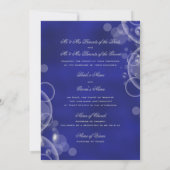 Bubble blue winter bruiloft verloving #2 kaart (Achterkant)