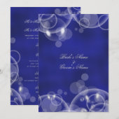 Bubble blue winter bruiloft verloving #2 kaart (Voorkant / Achterkant)