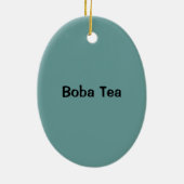 Bubble Boba Pearl Milk Tea Tapioca ballen Keramisch Ornament (Achterkant)