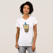 Bubble Boba Pearl Milk Tea Tapioca ballen T-shirt (Voorkant volledig)