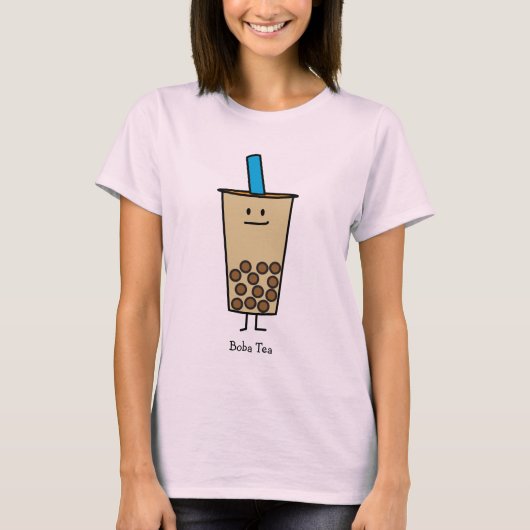 Bubble Boba Pearl Milk Tea Tapioca ballen T-shirt (Voorkant)