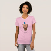 Bubble Boba Pearl Milk Tea Tapioca ballen T-shirt (Voorkant volledig)