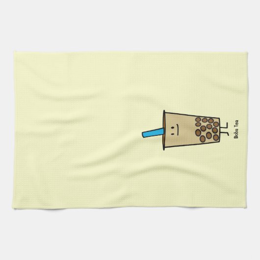 Bubble Boba Pearl Milk Tea Tapioca ballen Theedoek (Horizontaal)