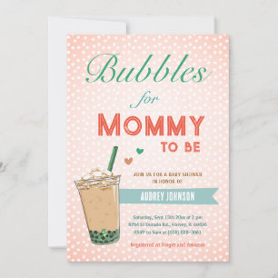 Bubble Boba Tea Baby shower Kpop Schattig Trendy C Kaart