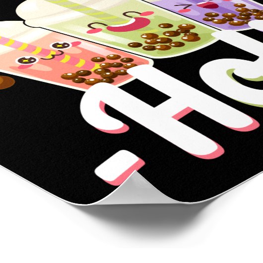 Bubble Boba Tea Boba-holic Poster (Hoek)