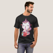 Bubble Boba Tea cartoon humor T-shirt (Voorkant volledig)