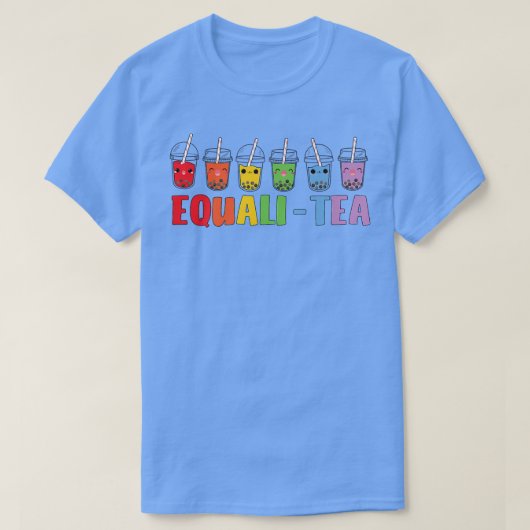 Bubble Boba Tea Equali-Tea Lgbt Pride Rainbow  320 T-shirt (Design voorkant)