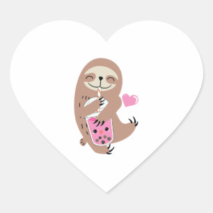 Bubble Boba Tea Hart Sticker