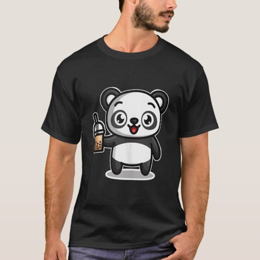 Bubble Boba Tea Kawaii Panda Bear T-shirt (Voorkant)