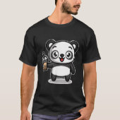 Bubble Boba Tea Kawaii Panda Beer T-shirt (Voorkant)