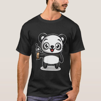 Bubble Boba Tea Kawaii Panda Beer T-shirt