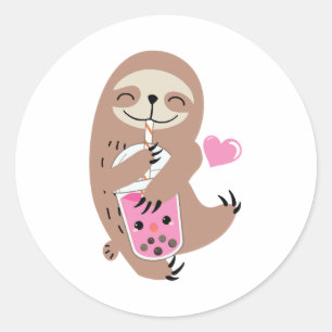 Bubble Boba Tea Ronde Sticker