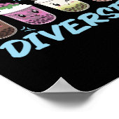 Bubble Boba Tea vieren diversiteit LGBT Pride Poster (Hoek)