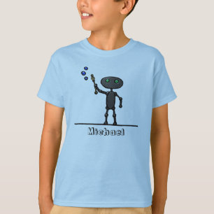 Bubble Bot Kinder T-Shirt - Gepersonaliseerd