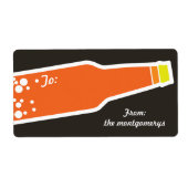 Bubble Bottle New Year Holiday Gift Label Sticker (Voorkant)