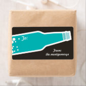 Bubble Bottle New Year Holiday Gift Label Sticker (Insitu)