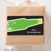 Bubble Bottle New Year Holiday Gift Label Sticker (Insitu)