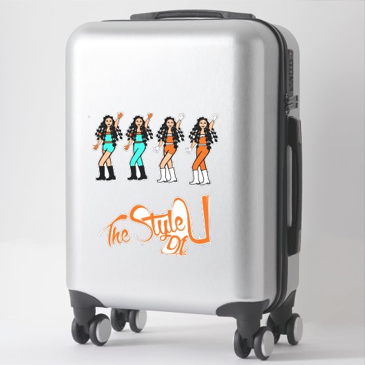 Bubble Braids Danser Stickers Sinaasappel/Aqua (Koffer)