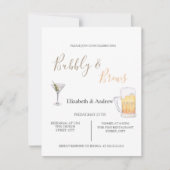 Bubble & Braws Rehearsal Dinner Invitation Kaart (Voorkant)