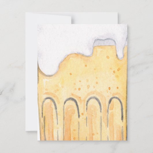 Bubble & Braws Rehearsal Dinner Invitation Kaart (Achterkant)