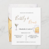 Bubble & Braws Rehearsal Dinner Invitation Kaart (Voorkant / Achterkant)
