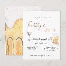 Bubble & Braws Rehearsal Dinner Invitation