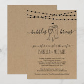 Bubble & Brews Couple's Shower Invitation Kaart (Voorkant / Achterkant)