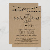 Bubble & Brews en ik zijn uitgenodigd voor bruilof Kaart (Voorkant / Achterkant)