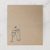 Bubble & Brews Gevouwen Tent Style Place Card Plaatskaartje (Buitenkant ongevouwen)
