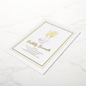 Bubble brunch champagne bubbles event 40th folie uitnodiging (Gedraaid)