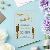 Bubble & Brunch Vrijgezellenfeest Acryl Uitnodigingen (Insitu (Huwelijk))