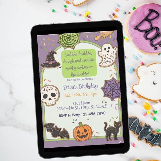 Bubble Bubble Dough Trouble, Cookie Birthday Kaart