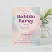 Bubble Bubble Party Verjaardagsfeestje Kaart (Staand voorkant)