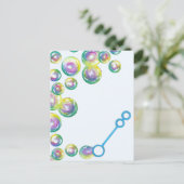 Bubble Bubble Wand Briefkaart (Staand voorkant)