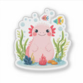 Bubble Buddy Axolotl Sticker (Voorkant)