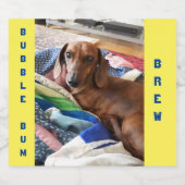 Bubble Bum Brew Dachshund Ber Label Bier Etiket (Enkel label)