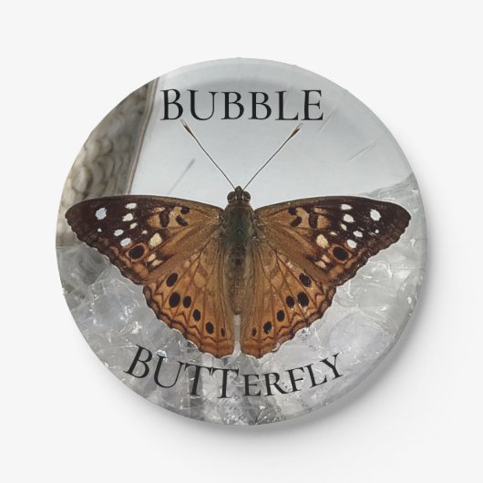 Bubble BUTTERFLY Papieren Bordje (Voorkant)
