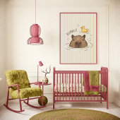 Bubble Capybara Bad Tijd Dier Nursery print