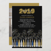 Bubble Celebrations Afstuderen Photo Party nodigt  Kaart (Voorkant / Achterkant)