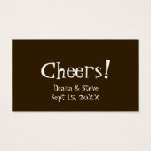 Bubble champagne dansen glas evenement drink ticke visitekaartjes (Achterkant)