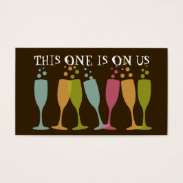 Bubble champagne dansen glas evenement drink ticke visitekaartjes